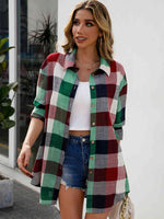 Plaid Collared Neck Button Up Shirt