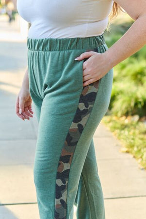 Celeste Design Full Size Camouflage Elastic Waist Sweatpants