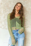 ADORA Crochet Long Sleeve Knit Cover Up with Big Pocket