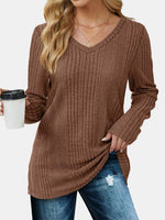 V-Neck Long Sleeve T-Shirt