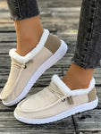 Fluff Round Toe Flat Slip-Ons