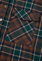 Plaid Collared Neck Button Up Jacket