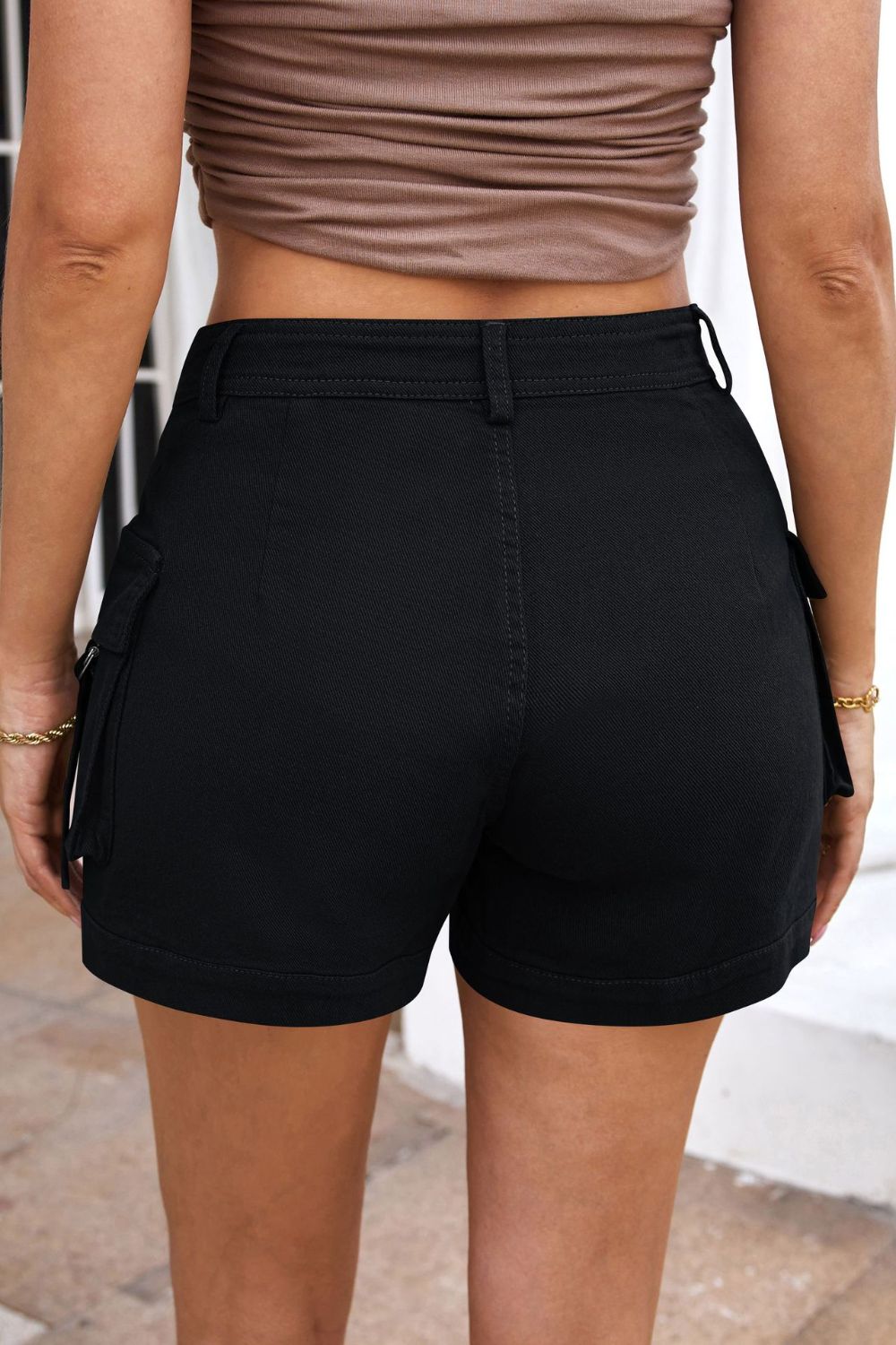 High Waist Shorts with Pockets