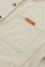 Corduroy Button Up Pocketed Shacket