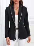 Single-Breasted Lapel Collar Blazer