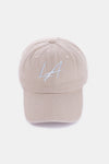 Zenana Washed Embroidered City Baseball Cap