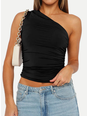 Ruched One Shoulder Tank