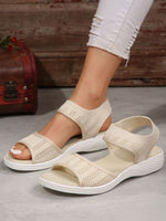 Peep Toe Cloth Sandals