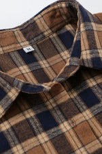 Plaid Button Up Drop Shoulder Shacket