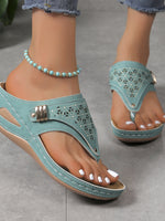 Cutout Toe Post PVC Sandals