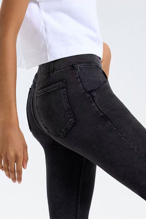 Basic Bae Pocketed Highly Stretchy Bootcut Jeans