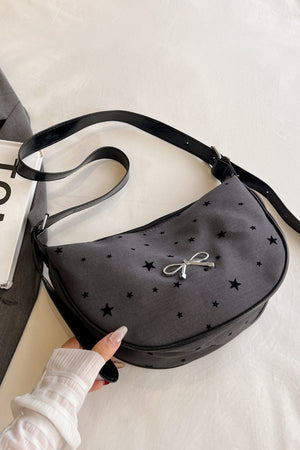 Polyester Printed Adjustable Strap Crossbody Bag