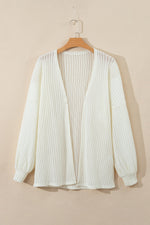 Open Front Long Sleeve Cardigan