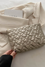 Ruched Heart Clutch with Zipper