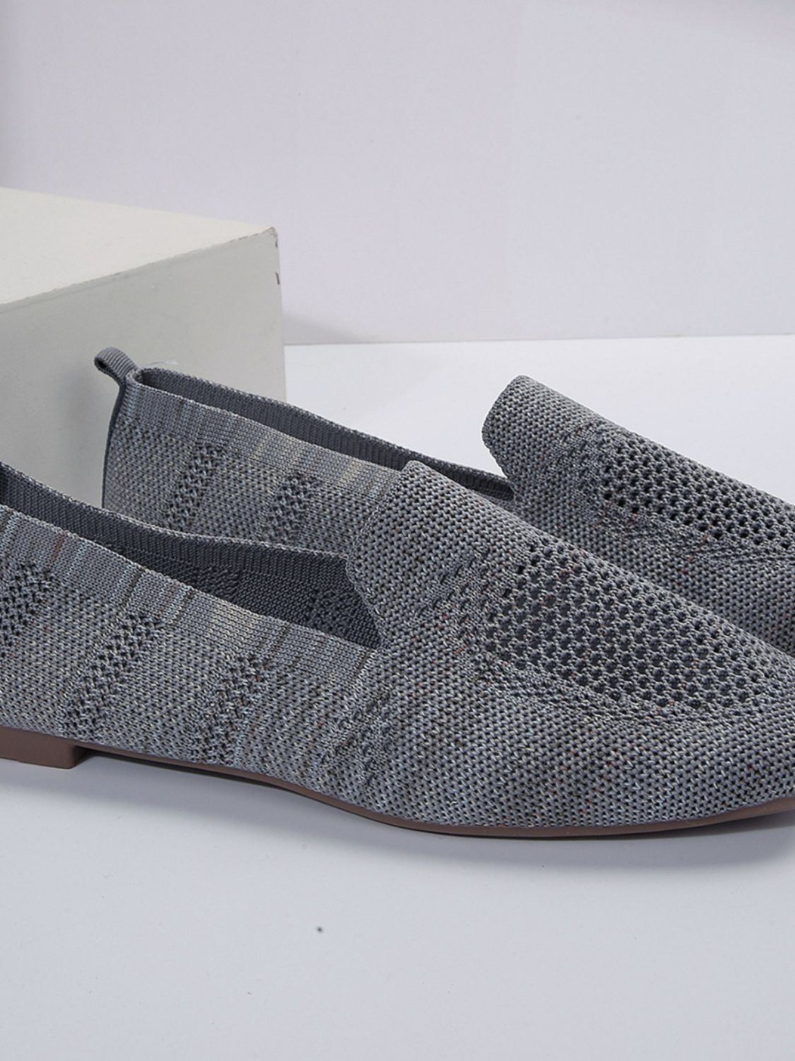 Square Toe Flat Slip-Ons