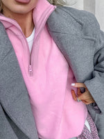 Quarter Zip Long Sleeve Sweatshirt