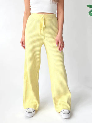 Ribbed Wide Leg Sweater Pants