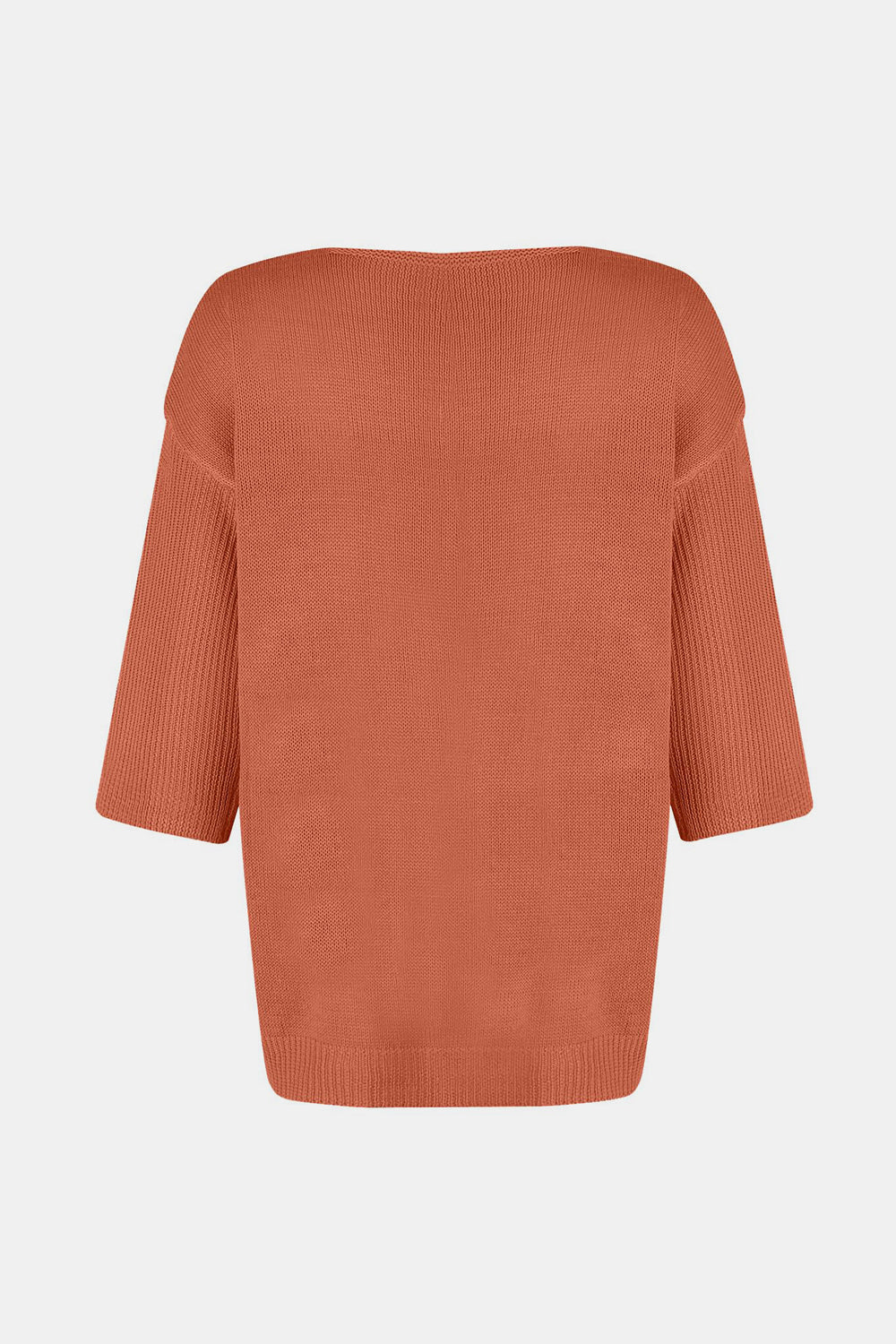 V-Neck Three-Quarter Sleeve Knit Top