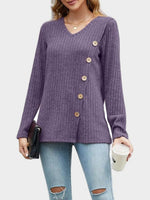 V-Neck Long Sleeve T-Shirt