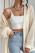 Open Front Long Sleeve Cardigan