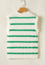 Striped Round Neck Sweater Vest