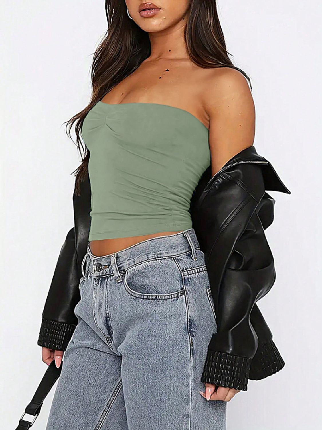 Devine Ruched Tube Top