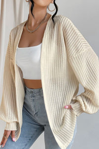 Open Front Long Sleeve Cardigan