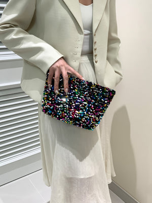 Sequin Clutch with Zipper