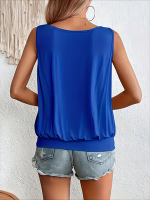 Full Size Ruched Scoop Neck Tank