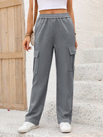 Elastic Waist Pants with Pockets