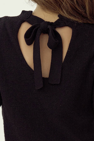 Tie Back Half Sleeve Sweater