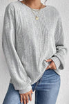 Crossover Backless Long Sleeve Knit Top