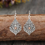 Silver-Plated Cutout Dangle Earrings