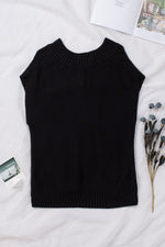 Cable-Knit V-Neck Sweater Vest