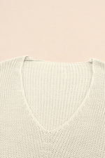 V-Neck Drop Shoulder Sweater