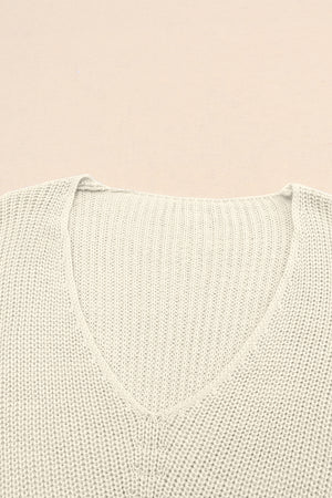 V-Neck Drop Shoulder Sweater