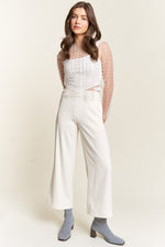 Davi & Dani Wide Leg Mid-Rise Pants