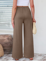 Elastic Waist Wide Leg Pants