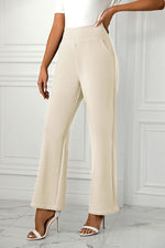 High Waist Straight Leg Pants