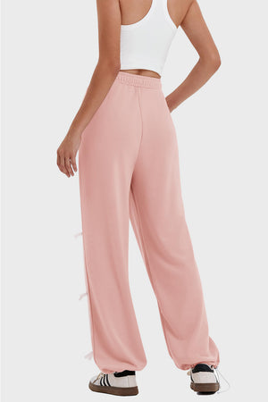 Elastic Waist Wide Leg Pants with Pockets