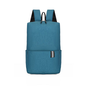 Solid Color Nylon Backpack Bag