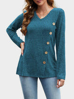 V-Neck Long Sleeve T-Shirt