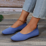 Square Toe Flat Slip-Ons