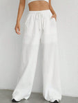 Drawstring Wide Leg Pants