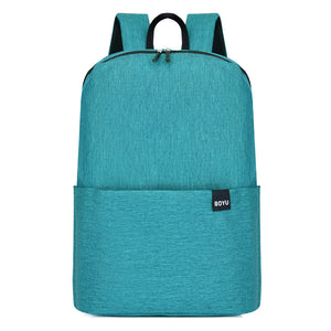 Solid Color Nylon Backpack Bag