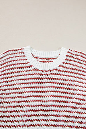 Round Neck Striped Sweater Vest