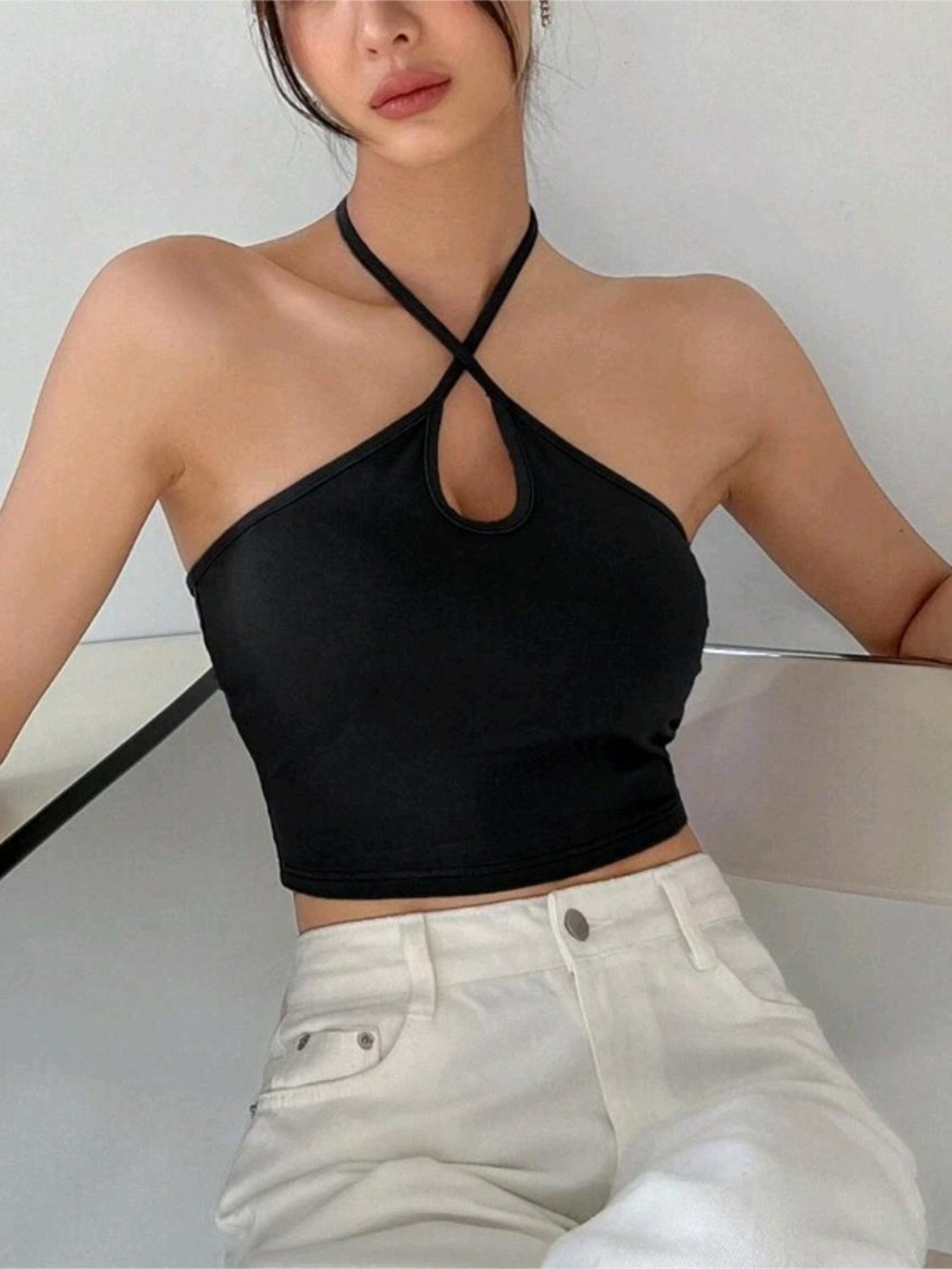 Crisscross Halter Neck Cami