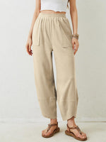 Lovelet Elastic Waist Wide Leg Pants