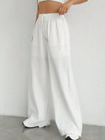 Drawstring Wide Leg Pants