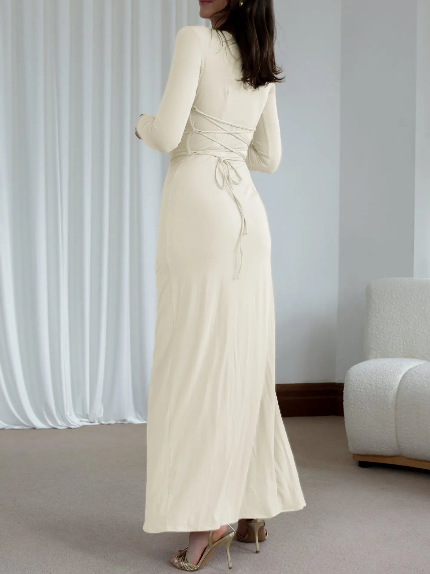 aloise ruched long sleeve maxi dress Aleyna Long Sleeve Ruched Maxi Dress | Sky/Black | Dresses